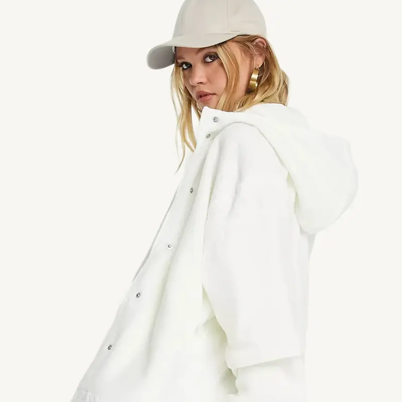 Women's Solid Hooded Loose Mid-Length Single Breasted Casual Coat